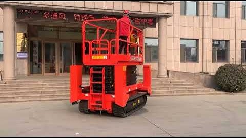 rough terrain caterpillar self propelled scissor lift tracked crawler hydraulic lift platform