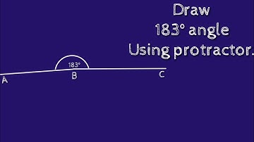 How to draw 183 degree angle using protractor. shsirclasses.