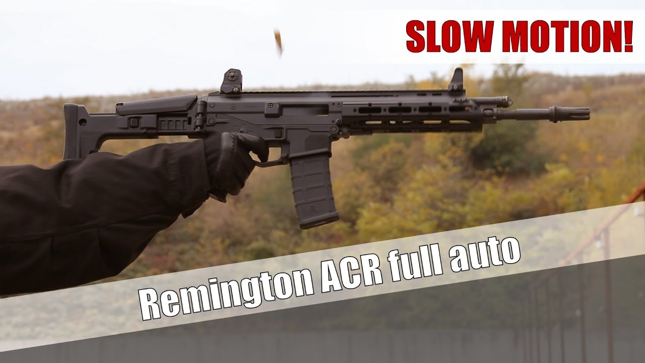 Shooting The Remington Acr Full Auto Slow Motion Youtube