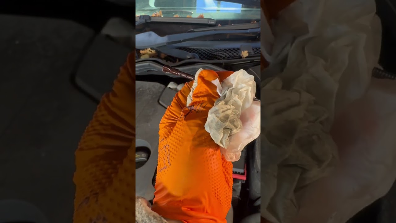 Mercedes C180 w204 oil level check check via dipstick 