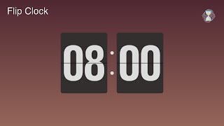 8 Minute Timer ⏱️ Rose Gold Flip Clock | Coffee break Timer - ChronoFlow screenshot 4