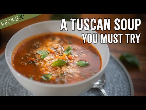 Tuscan Style Hearty Vegetable Soup for a Rainy Day!