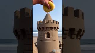 a massive sand castle making