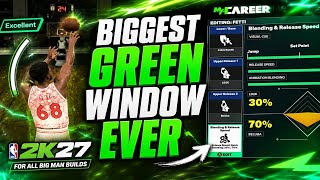 *NEW* BEST NBA 2K27 JUMPSHOT FOR ALL BIG MAN BUILDS!✅ (BIGGEST GREEN WINDOW)
