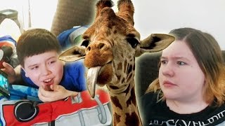 Kids React to Baby Giraffe Being Born