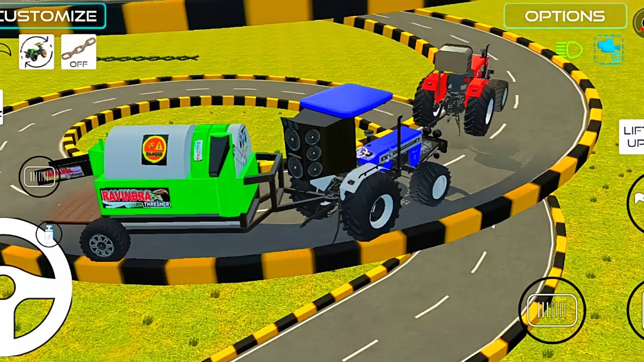 tractor driving simulator | tractor ramp stunt gameplay | tractor game ...