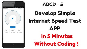 Simple Speed Test App in 5 Minutes Without Coding using App Inventor