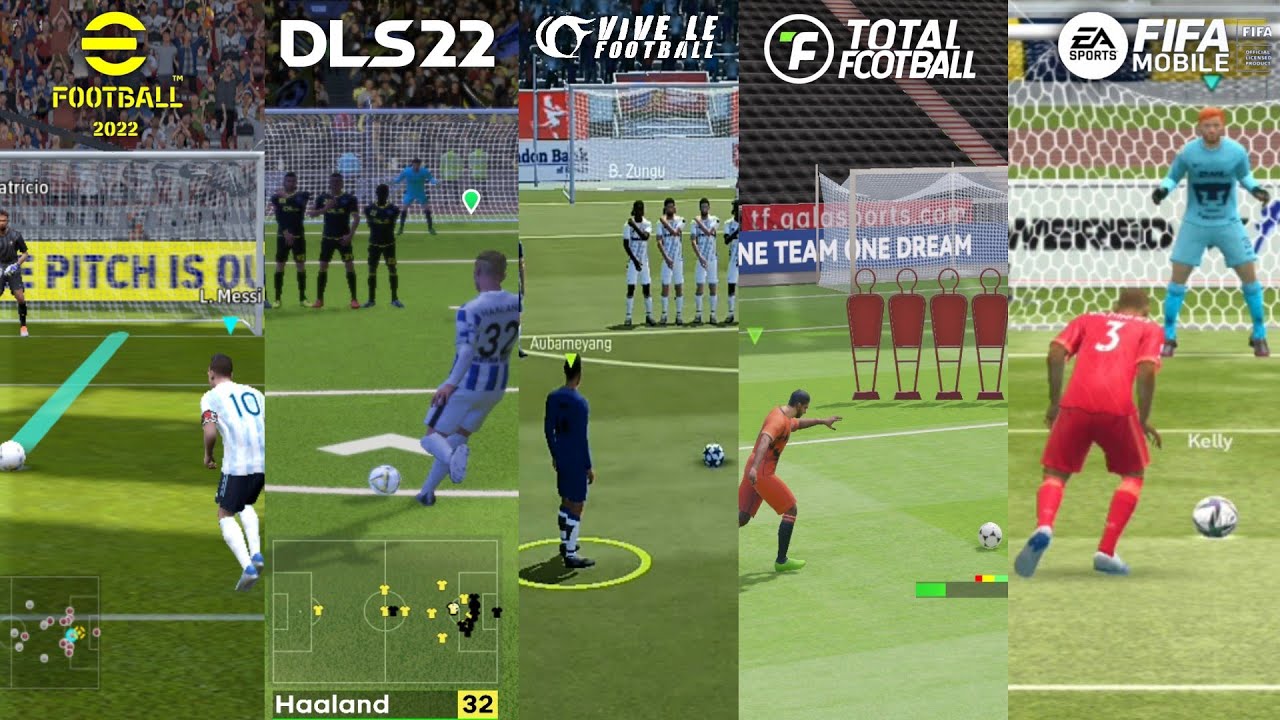 eFOOTBALL 22 Mobile vs FIFA MOBILE vs DLS 22 vs Vive Le football vs TOTAL FOOTBALL - FULL REVIEW