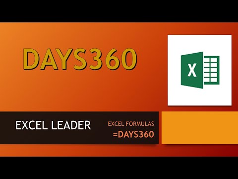 EXCEL FORMULA #38 (DAYS360)# Very useful to compute no. of days between two dates, year 360 days