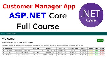 ASP .Net Core Tutorial for Beginners | Full Stack CRUD Web App Project in C# with Source Code