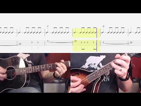 Dirty Ol' Town (Chords and Strumming) Watch and Learn Guitar Lesson with added Mandolin Tab