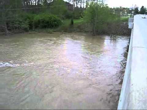 watershed Flood Conditions in Eagle Creek, Zionsville, IN