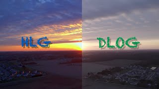 HLG VS D-LOG comparison at sunrise 🌅 Air2s color profiles test.