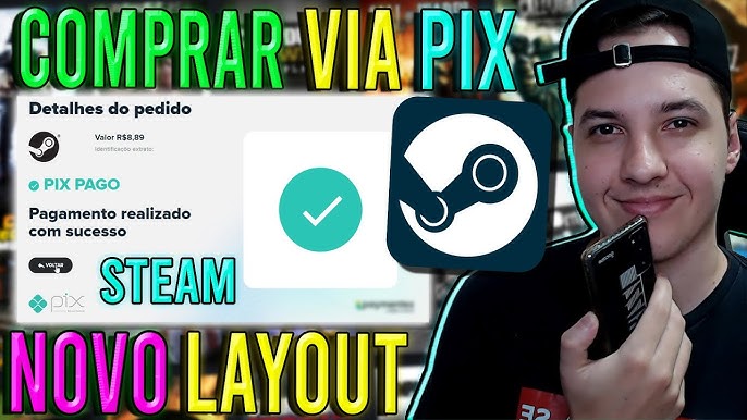 COMO ADICIONAR DINHEIRO NA STEAM VIA PIX! Tutorial 2023 