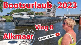 Vlog8 boating vacation 2023  Alkmaar  from Zaandam  boating Netherlands North Holland