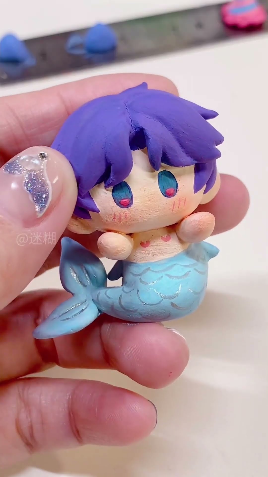 🐟祁煜：原地结婚请扣1～～石塑粘土生日蛋糕#恋与深空#祁煜#祝祁煜生日