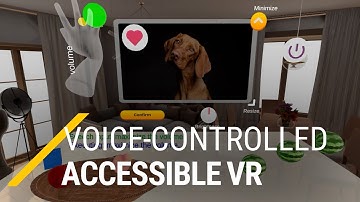 A voice-controlled digital hand for hands free virtual reality.