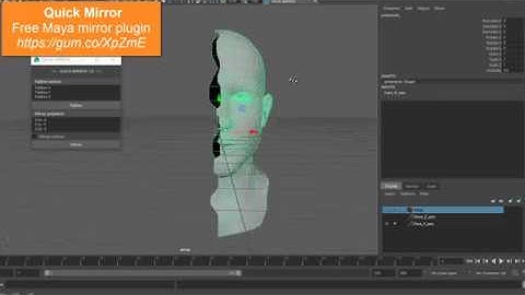 Free Maya Mirror script - Quick Mirror / Easy geometry mirror tool