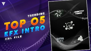 Trending Top 5 Efx Name Intro 🦋 Trending Alight Motion Tutorial 🤯 Presets + Xml 🔥 Sakthi tech ❣️