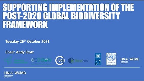 CBD Webinar - Supporting Implementation of the Post-2020 Global Biodiversity Framework (English)