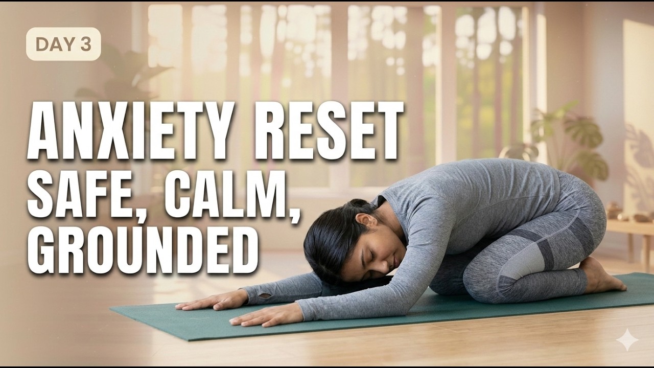 12 Min Yoga for Anxiety & Stress Relief: Nervous System Reset (Day 3)