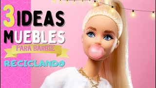 Como hacer 3 IDEAS de MUEBLES para La muñeca Barbie 🤙🎉 Lo mejor del Año!