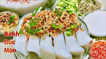 Cách làm Bánh Đúc Mặn Nước Cốt Dừa béo ngậy mềm ngon ăn hoài không ngán- Rice cake filled with meat