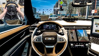 City Car Driving - Jeep Grand Cherokee 2022 [Steering Wheel Gameplay] screenshot 2