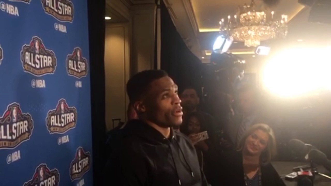 Russell Westbrook talks fashion when asked sbout Kevin Durant