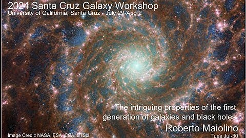 2024 UCSC Galaxy Workshop: Roberto Maiolino The intriguing properties of the first generation of...