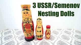 My Nesting Doll Collection 0262 – 3 USSR/Semenov Nesting Dolls