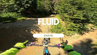 Fluid Blue Line |8m Double| Bikepark Chatel Portes du Soleil France 🇫🇷full run POV RAW