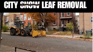 City Leaf Removal with Snow Trucks