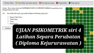TIPS LULUS UJIAN PSIKOMETRIK SPA9 - siri 4 latihan separa perubatan ( diploma kejururawatan )