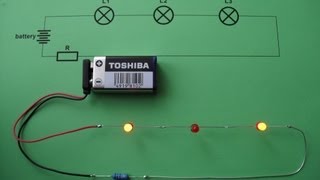 Series Circuit - 3 Leds & 0 Switches