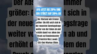 AFD JETZT BEI 29% UND CDU STÜRZT AUF 20% AB