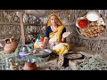 vliiage cooking लहसुन की चटनी, बाजरे कि रोटी और दही राजस्थानी भोजन Indian village life