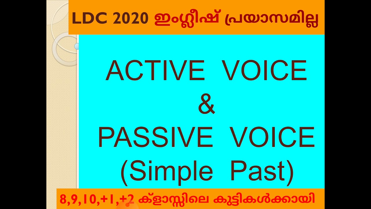 Active Voice to Passive Voice Conversion ( Simple Past ...