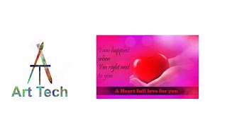 Making a Love image massage or poster.