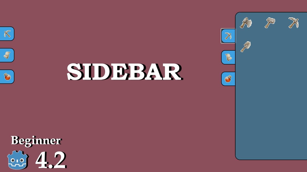 How to create a Sidebar - Learn Godot 4 UI - no talking - YouTube