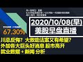 美股直播10/08 (早) 川总反悔？大救助法案又有希望？ 外加各大巨头好消息 股市高开 就业数据 + 新闻 分析