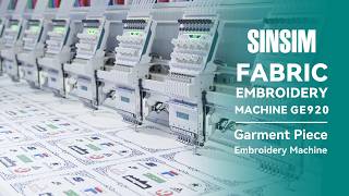 SINSIM GE920: High-Efficiency Garment Piece Embroidery Machine