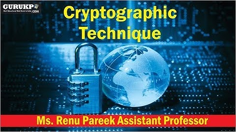 Cryptographic Technique(BCA, MCA)