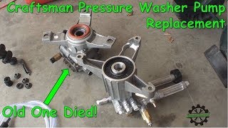 Old Craftsman Pressure Washer Pump Broke! Let's Replace It!