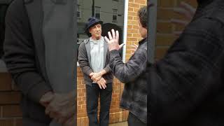 Rocky Balboa meets Mike Kunda during Creed 2 filming