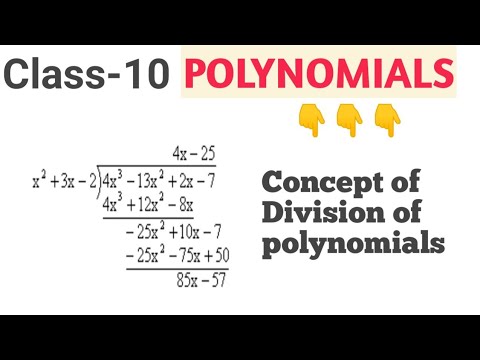 Class 10 division algorithm of polynomials - YouTube