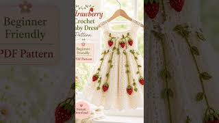 Strawberry Crochet Baby Dress Pattern Easy Crochet Tutorial | PDF Pattern #crochet #crochetpattern