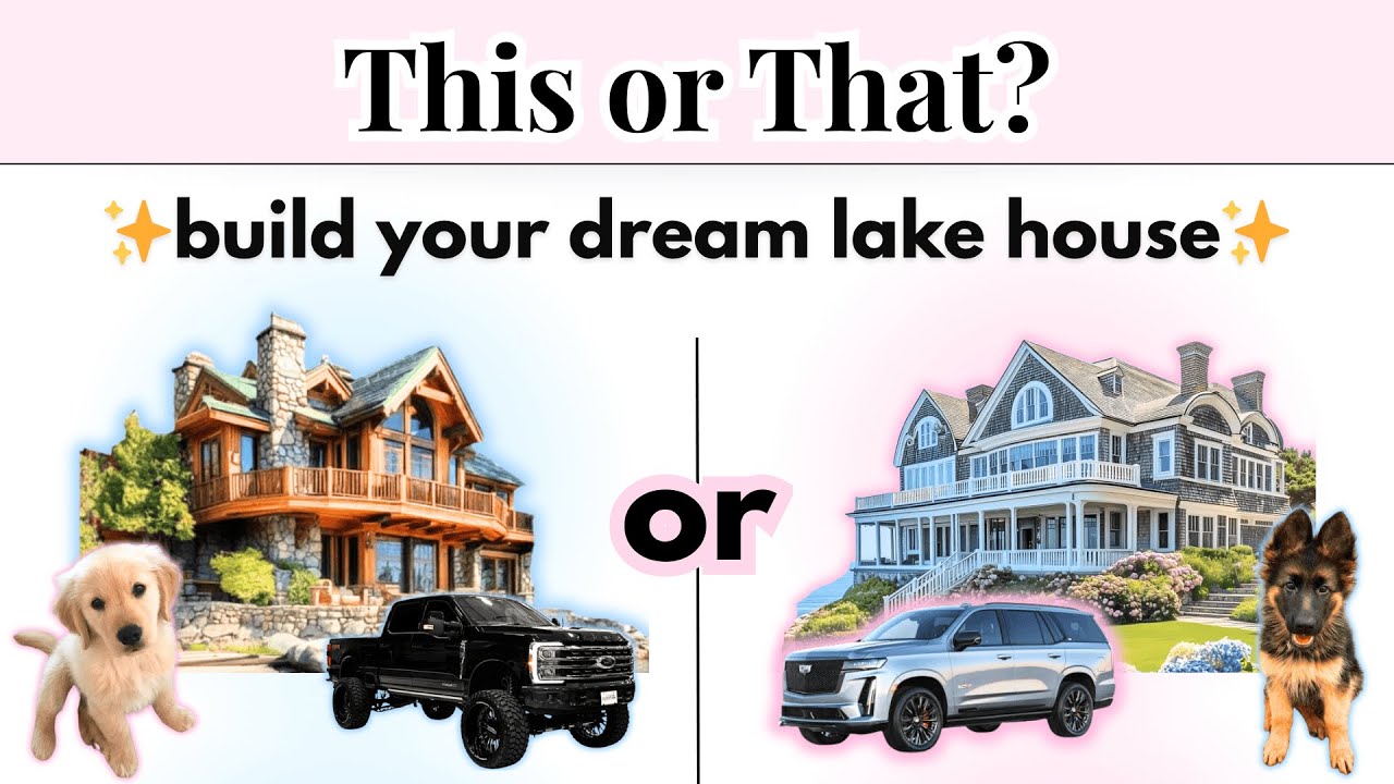 Это или то? 🌅 Создайте дом своей мечты у озера 🏡