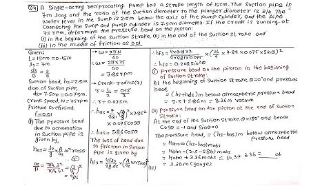 #6Numerical  Reciprocating pump By Deepak Gupta, Diploma &Engineering #DG #dombivli #fluidmechanics
