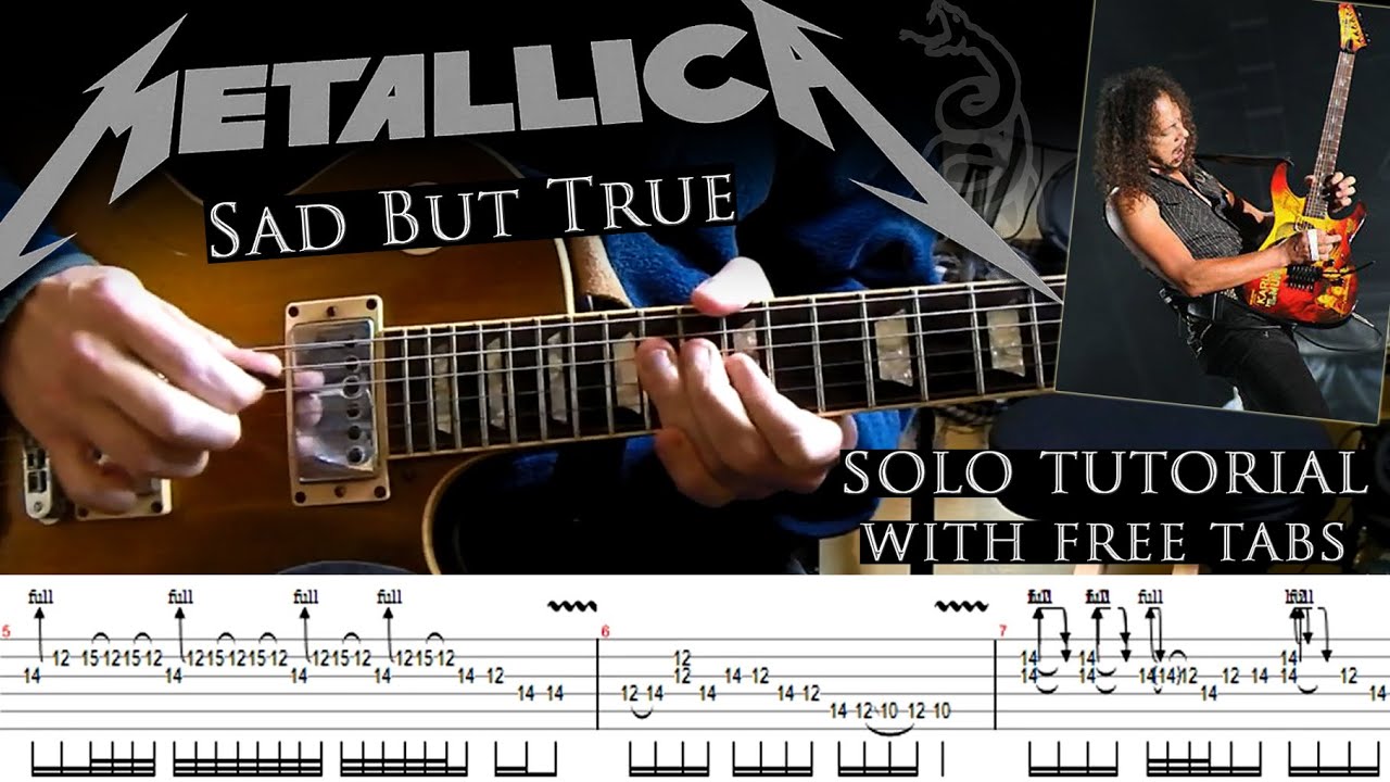 Metallica - Sad But True guitar solo lesson (with tablatures and backing tracks)